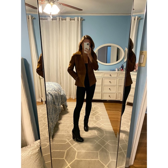 Vintage brown suede coat - Picture 5 of 6